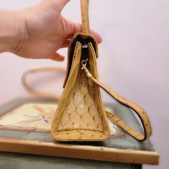 Sergio Cerruti Roma Vintage Avante Garde Mini Tan Leather Handbag - Picture 3 of 14